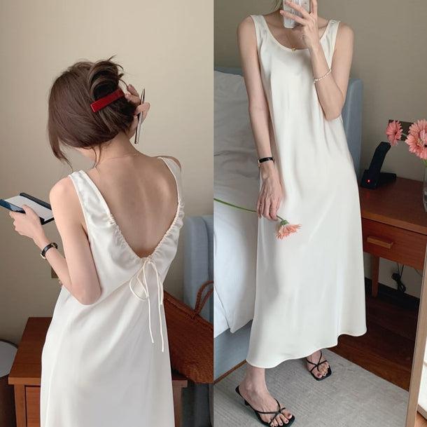 バックオープンリボンワンピース﻿ 6097-画像3-韓国ファッション通販POPREA［ポップリア］