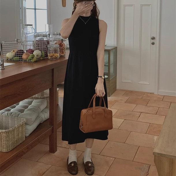 ノースリーブミディニットワンピース﻿ 6222-画像3-韓国ファッション通販POPREA［ポップリア］