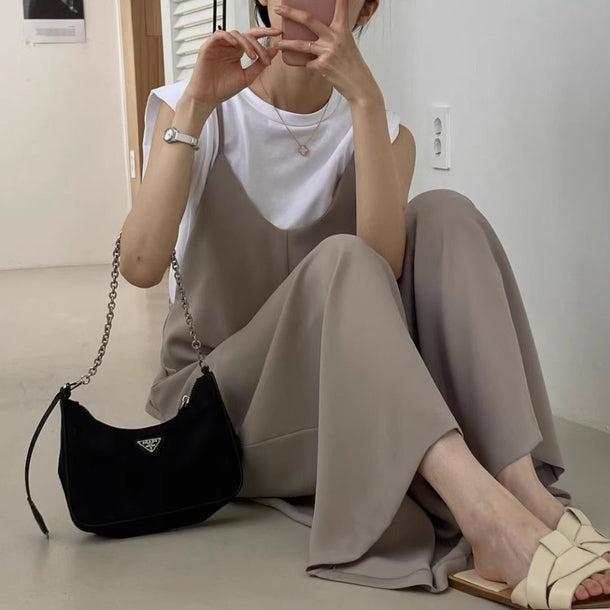 Vネックキャミサロペット 5996-画像3-韓国ファッション通販POPREA［ポップリア］