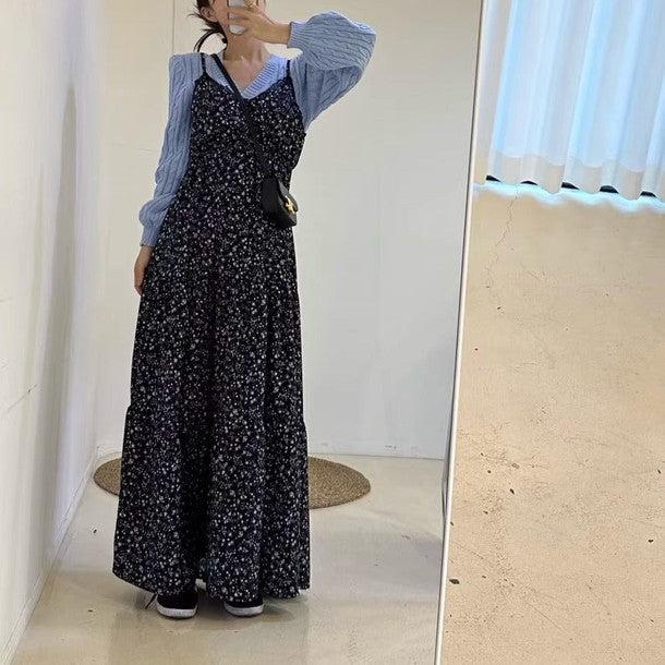 小花柄キャミソールワンピース﻿﻿ 6518-画像3-韓国ファッション通販POPREA［ポップリア］