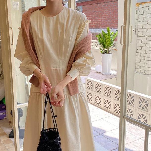 オーガニックロングワンピース﻿ 6187-画像3-韓国ファッション通販POPREA［ポップリア］