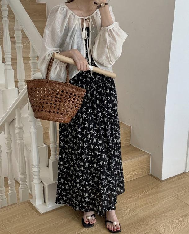 シアーボレロ&フラワーキャミワンピース﻿ 6095-画像3-韓国ファッション通販POPREA［ポップリア］