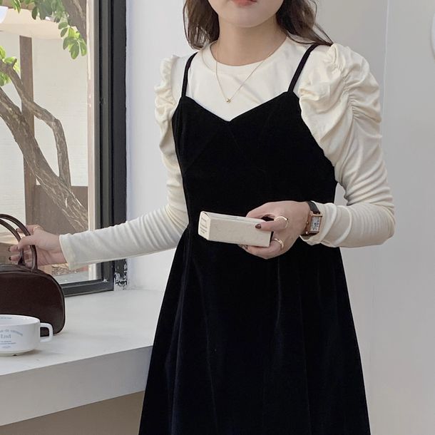 シュシュスリーブロングTシャツ﻿ 6251-画像3-韓国ファッション通販POPREA［ポップリア］