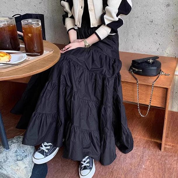 ボリュームティアードスカート﻿ 6144-画像3-韓国ファッション通販POPREA［ポップリア］