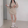 ハーフジップショートパーカー＆スカート 6548-画像3-韓国ファッション通販POPREA［ポップリア］
