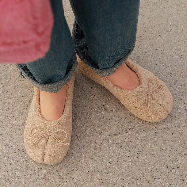 ボアリボンフラットシューズ 6379-画像3-韓国ファッション通販POPREA［ポップリア］