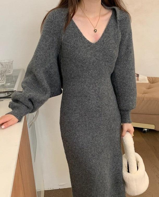 ニットボレロ＆キャミニットワンピース 6316-画像40-韓国ファッション通販POPREA［ポップリア］