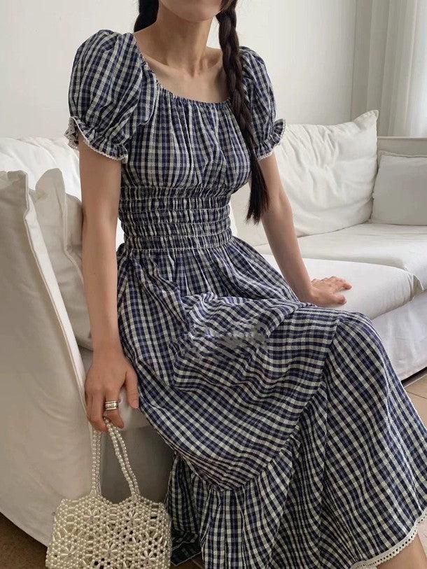 ギンガムチェック2wayワンピース﻿ 6808-画像4-韓国ファッション通販POPREA［ポップリア］