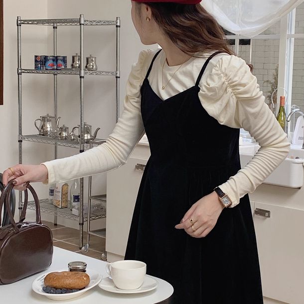 シュシュスリーブロングTシャツ﻿ 6251-画像4-韓国ファッション通販POPREA［ポップリア］