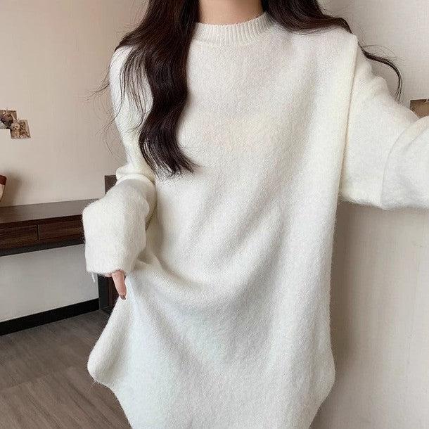 ウール混ビッグシルエットゆるニット 6465-画像4-韓国ファッション通販POPREA［ポップリア］