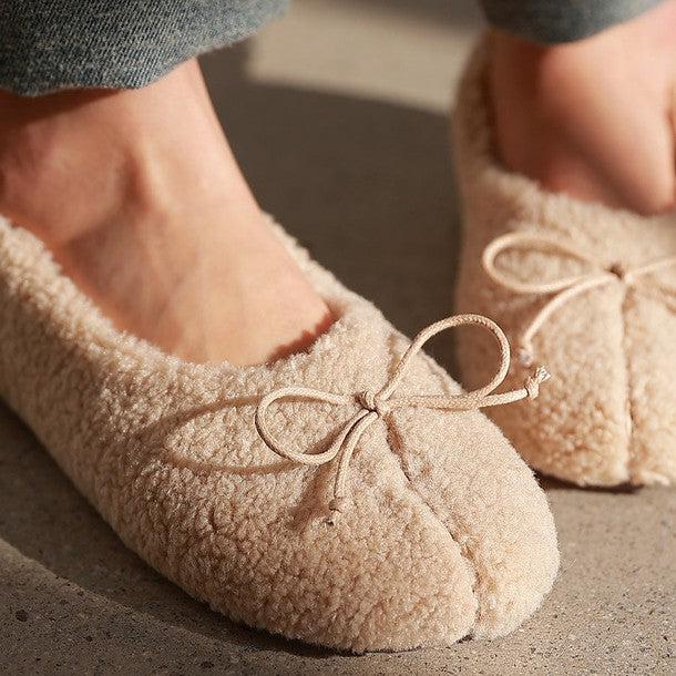 ボアリボンフラットシューズ 6379-画像4-韓国ファッション通販POPREA［ポップリア］