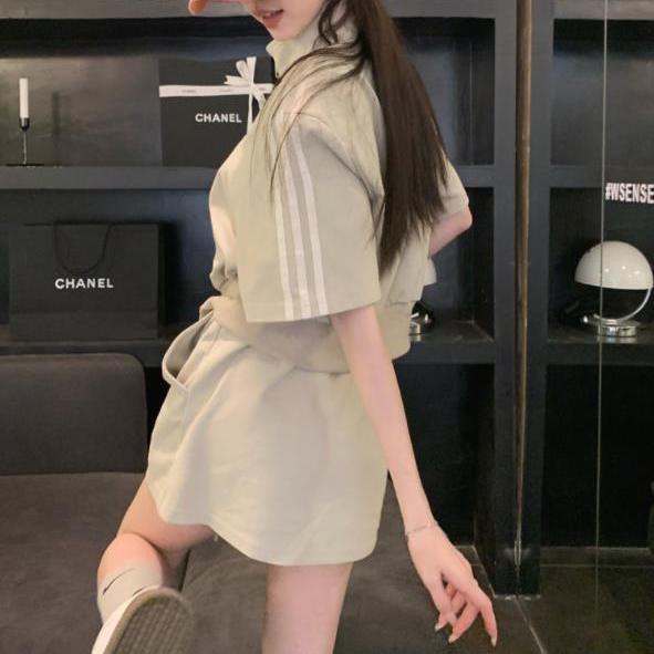 ジップスポーティショートトップス﻿ 6091-画像4-韓国ファッション通販POPREA［ポップリア］