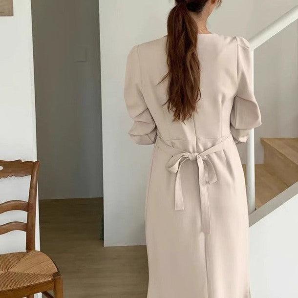 バックリボンカシュクールワンピース 6371-画像4-韓国ファッション通販POPREA［ポップリア］