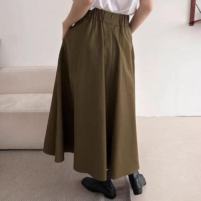バックゴムロングフレアスカート﻿﻿ 6218-画像4-韓国ファッション通販POPREA［ポップリア］