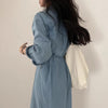 デニムリボンポケットロングワンピース 6472-画像4-韓国ファッション通販POPREA［ポップリア］
