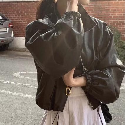 ショートライダーズジャケット 6462-画像4-韓国ファッション通販POPREA［ポップリア］