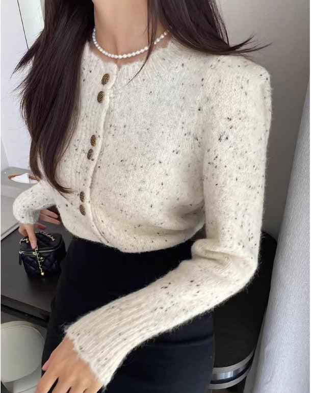 リブルニットカーディガン 6385-画像4-韓国ファッション通販POPREA［ポップリア］