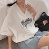 ロゴ刺繍ドロストナイロントップス 6775-画像4-韓国ファッション通販POPREA［ポップリア］