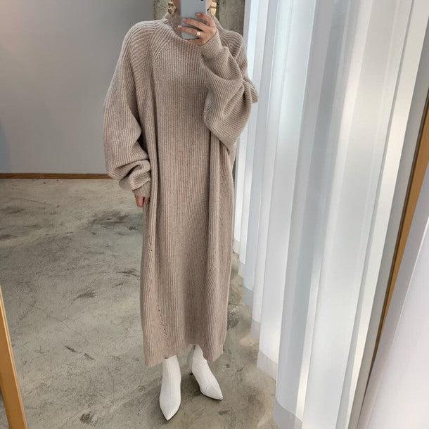 タートルネックニットロングワンピース 6315-画像4-韓国ファッション通販POPREA［ポップリア］