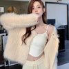ハートゴールドボタンシャギーニットジャケット 6306-画像4-韓国ファッション通販POPREA［ポップリア］