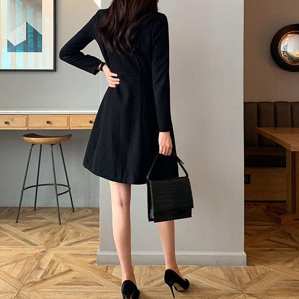 ダブルジャケットワンピース﻿ 6186-画像4-韓国ファッション通販POPREA［ポップリア］