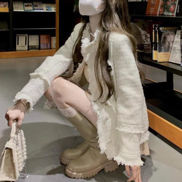 フリンジツイードジャケット﻿ 6202-画像4-韓国ファッション通販POPREA［ポップリア］