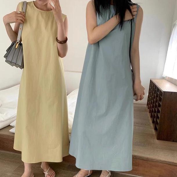 Aラインベーシックロングワンピース﻿﻿﻿ 6057-画像4-韓国ファッション通販POPREA［ポップリア］