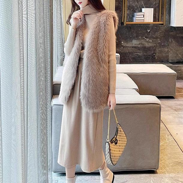 ボリュームエコファーベスト 6305-画像4-韓国ファッション通販POPREA［ポップリア］