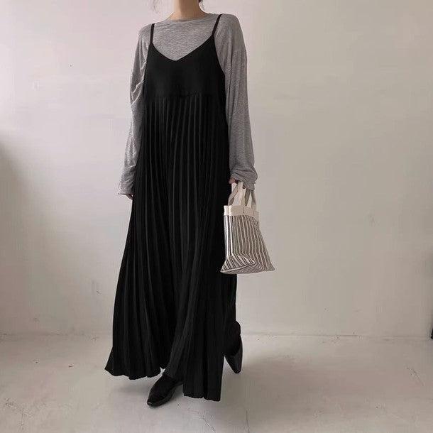 プリーツキャミソールワンピース﻿﻿ 6574-画像4-韓国ファッション通販POPREA［ポップリア］