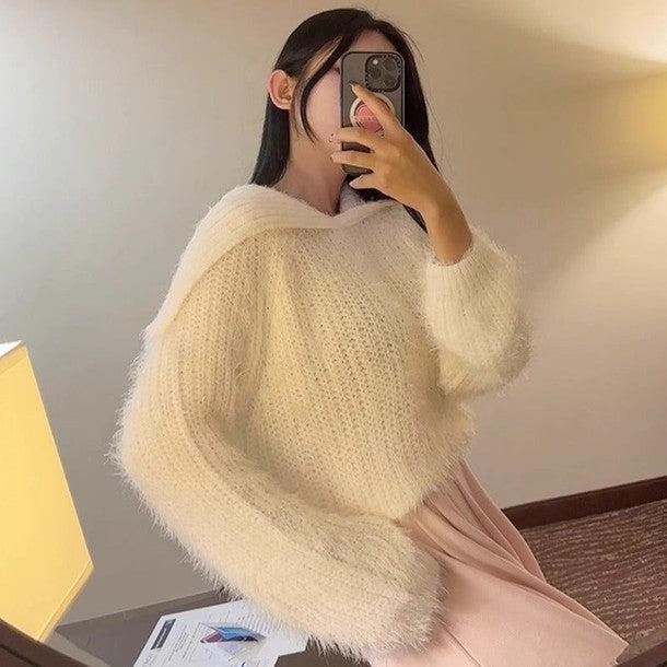 ふわふわビックカラーニット 6332-画像4-韓国ファッション通販POPREA［ポップリア］