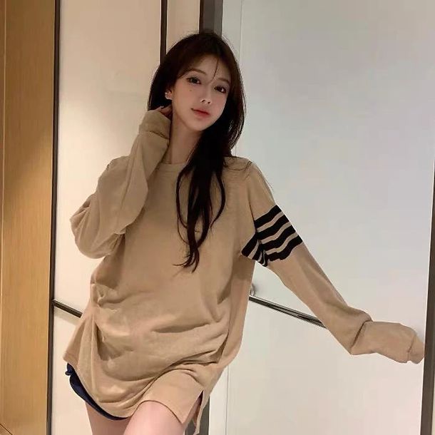 袖ラインベーシックロングTシャツ 6291-画像4-韓国ファッション通販POPREA［ポップリア］