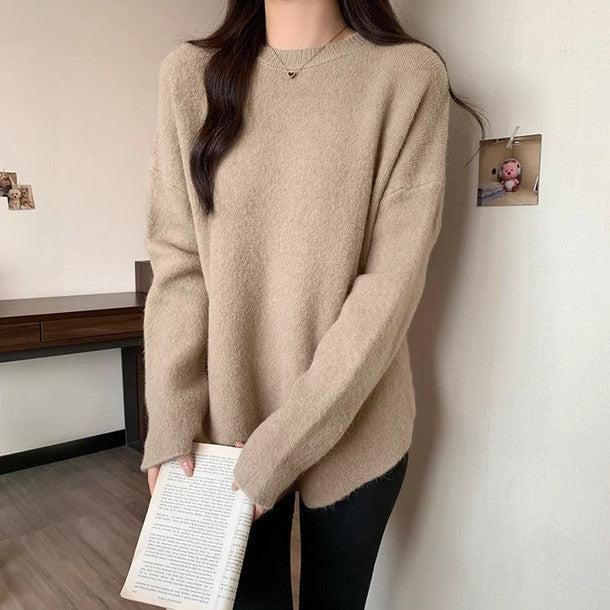 ウール混ビッグシルエットゆるニット 6465-画像5-韓国ファッション通販POPREA［ポップリア］