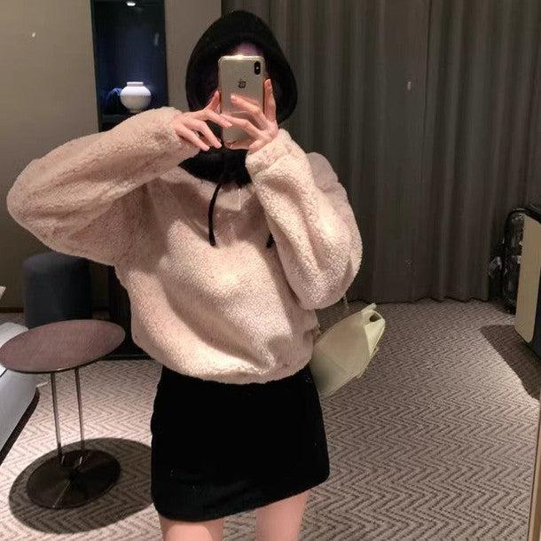 クロップドハーフジップアップニット 6389-画像5-韓国ファッション通販POPREA［ポップリア］