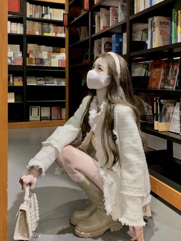 フリンジツイードジャケット﻿ 6202-画像5-韓国ファッション通販POPREA［ポップリア］