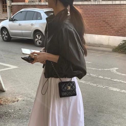 ショートライダーズジャケット 6462-画像5-韓国ファッション通販POPREA［ポップリア］