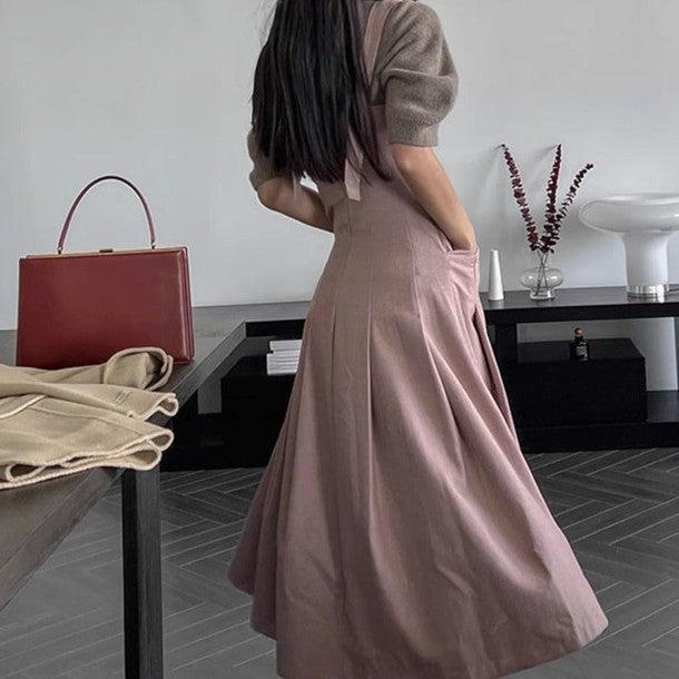 ウエストスリムジャンパースカート﻿ 6558-画像5-韓国ファッション通販POPREA［ポップリア］