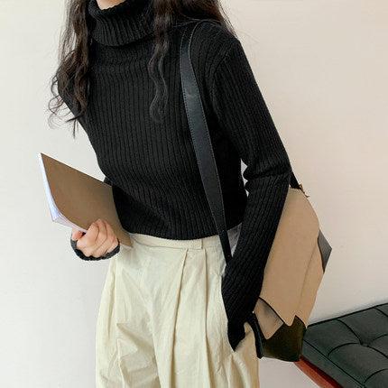 フィンガーホールタートルネックリブニット 6551-画像5-韓国ファッション通販POPREA［ポップリア］