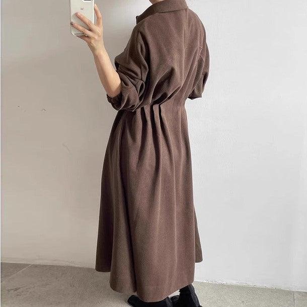 ウエストギャザーポロワンピース 6372-画像5-韓国ファッション通販POPREA［ポップリア］