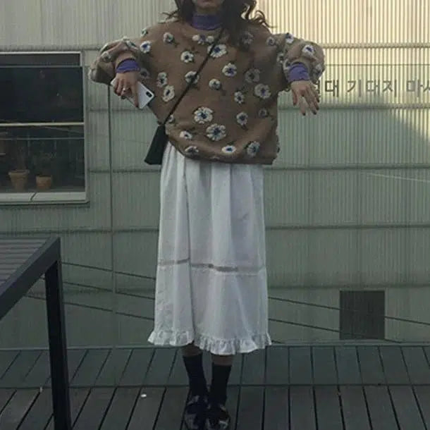 フラワーボアプルオーバー 6470-画像5-韓国ファッション通販POPREA［ポップリア］