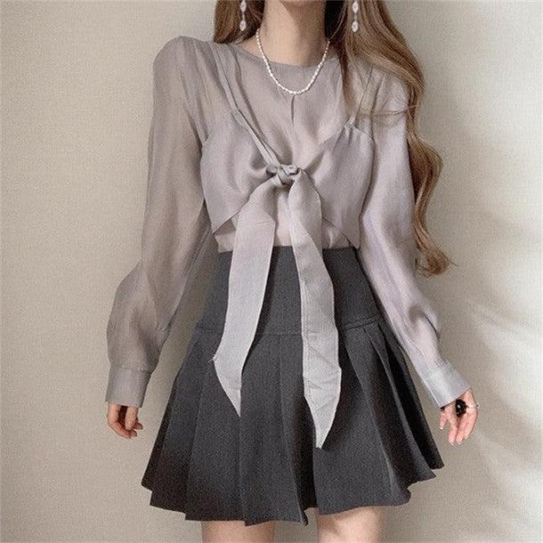 ドッキングキャミソールブラウス 6488-画像5-韓国ファッション通販POPREA［ポップリア］