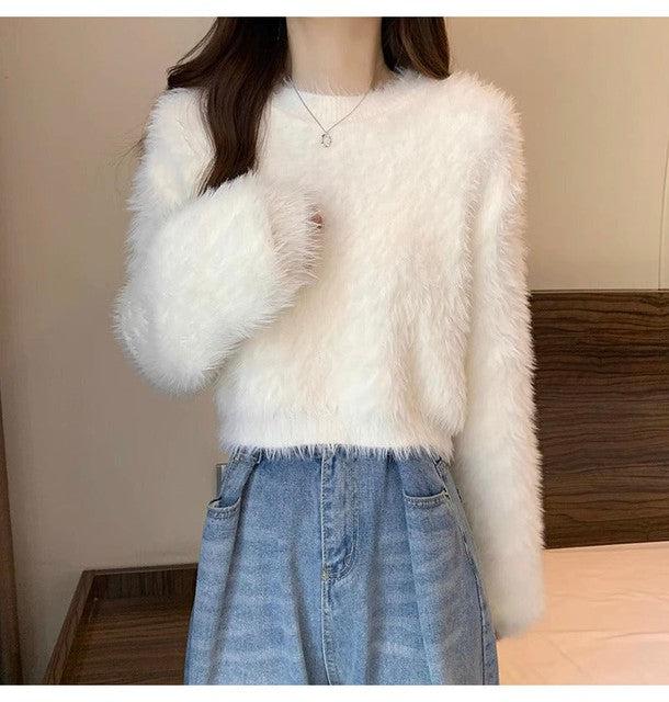 ファータッチラウンドネックニット 6375-画像5-韓国ファッション通販POPREA［ポップリア］