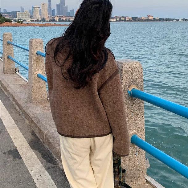 2ポケットノーカラーボアジャケット﻿﻿﻿﻿ 6260-画像5-韓国ファッション通販POPREA［ポップリア］