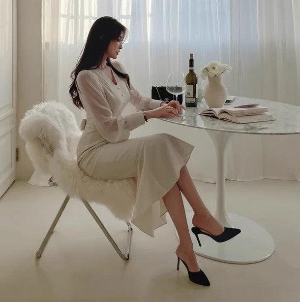 シアーマーメイドワンピースドレス 6382-画像5-韓国ファッション通販POPREA［ポップリア］