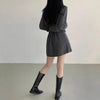 ヘリンボーンショートジャケット＆スカート 6387-画像5-韓国ファッション通販POPREA［ポップリア］