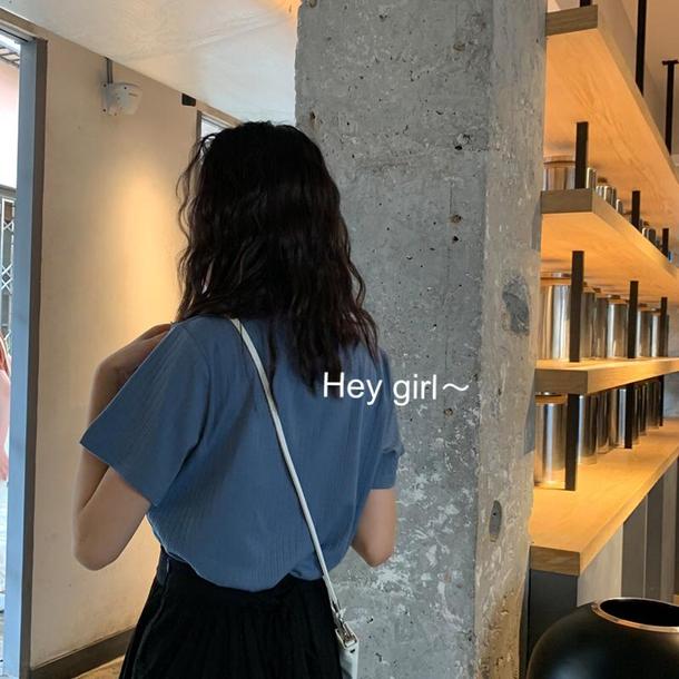 ラウンドネックレトロカラートップス 6722-画像5-韓国ファッション通販POPREA［ポップリア］