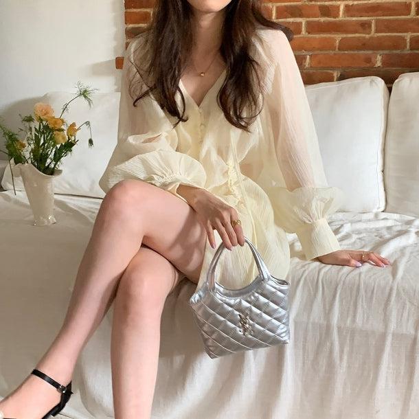 フレンチタイプリーツスリムセットアップ 6011-画像5-韓国ファッション通販POPREA［ポップリア］