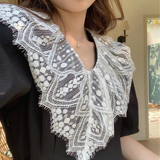 レトロレースパフスリーブドレス﻿ 6084-画像5-韓国ファッション通販POPREA［ポップリア］