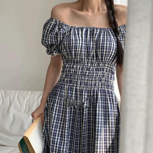 ギンガムチェック2wayワンピース﻿ 6808-画像5-韓国ファッション通販POPREA［ポップリア］