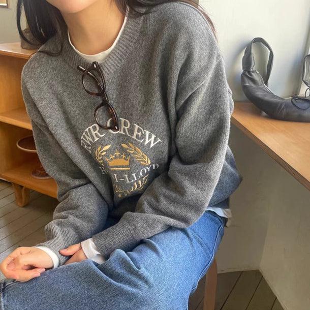 RWR CREW ロゴニット﻿ 6178-画像5-韓国ファッション通販POPREA［ポップリア］