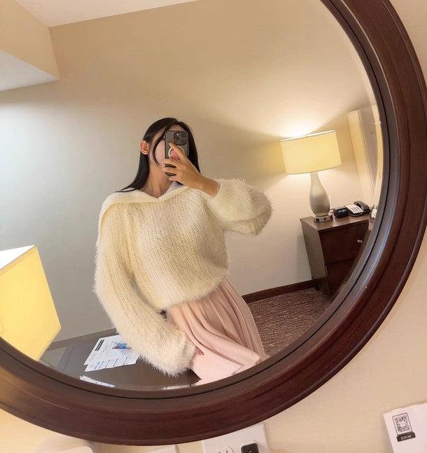 ふわふわビックカラーニット 6332-画像5-韓国ファッション通販POPREA［ポップリア］